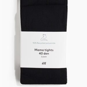 H&M Black Mama Tights 40 Den 2 Pack